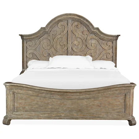Relaxed Vintage California King Shaped Panel Bed